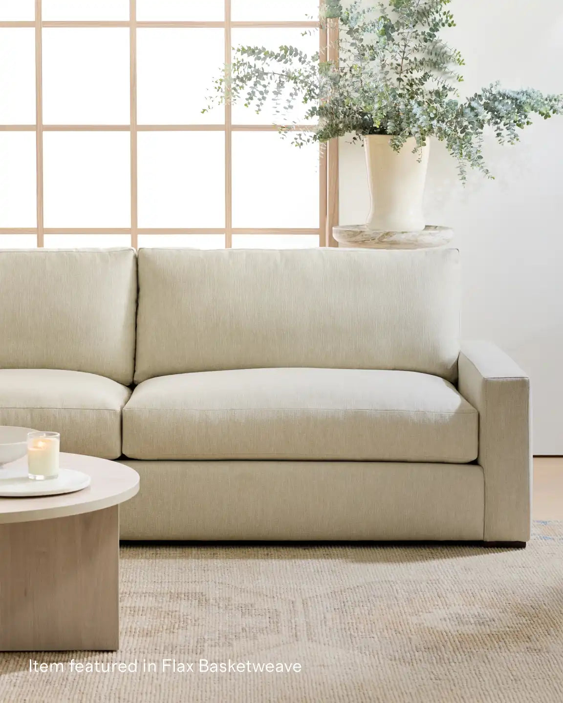 Stillman Chaise Sectional in Performance Basketweave
