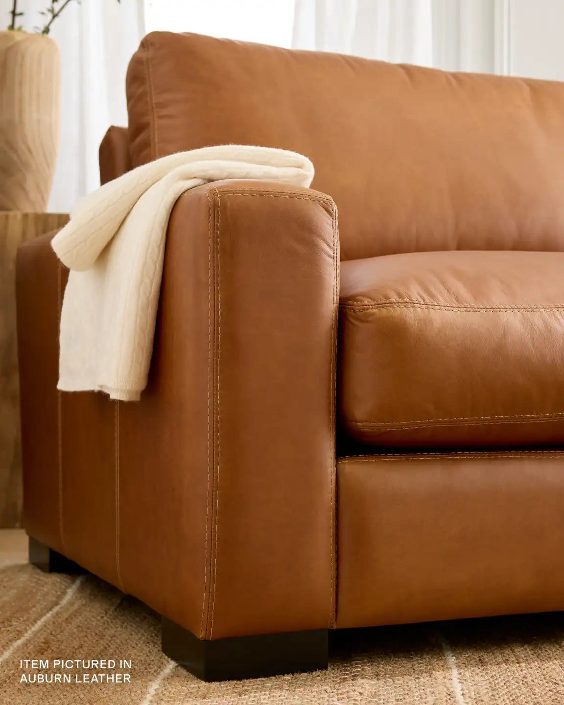 Stillman U Sectional in Leather