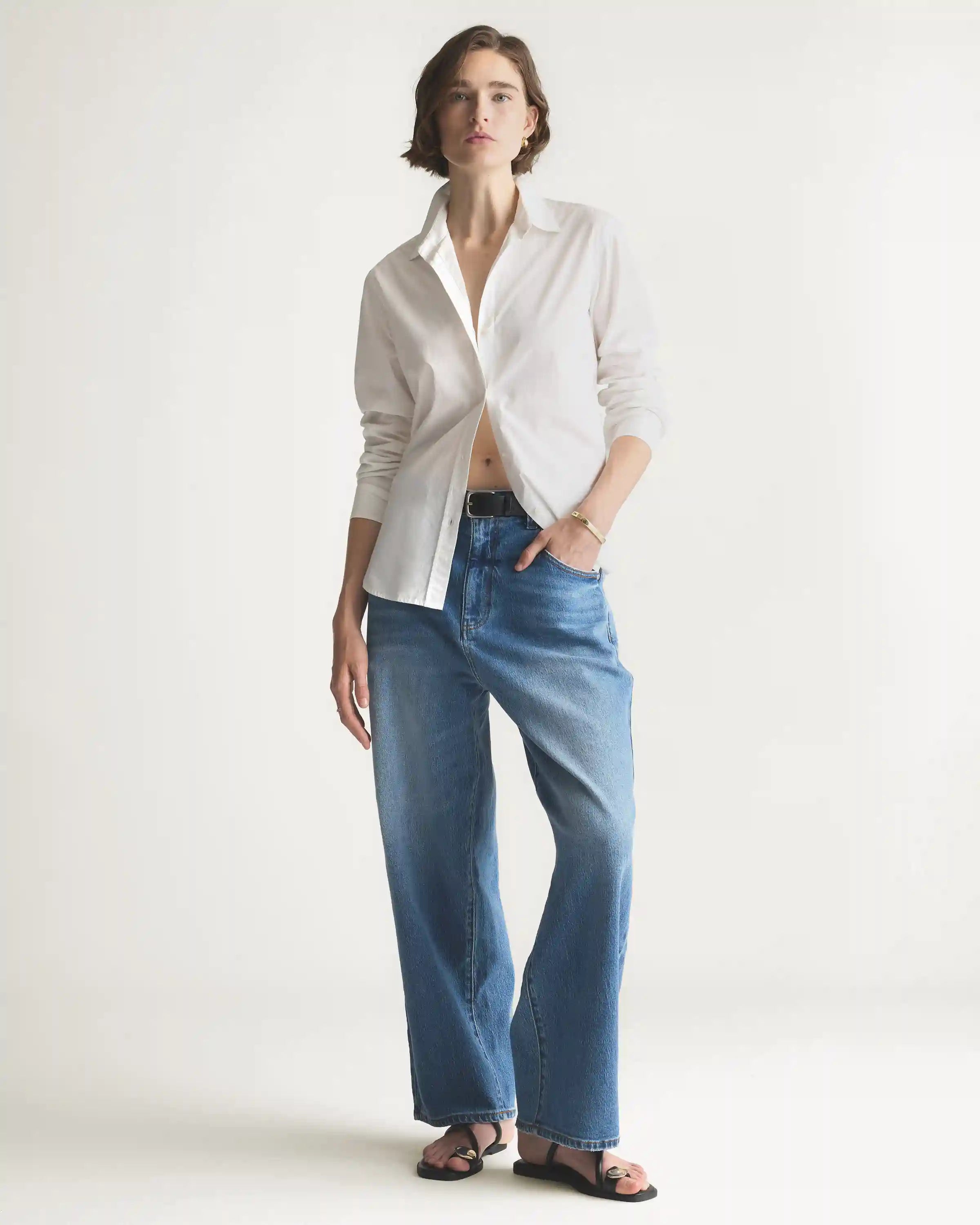 100% Organic Cotton Poplin Long Sleeve Shirt