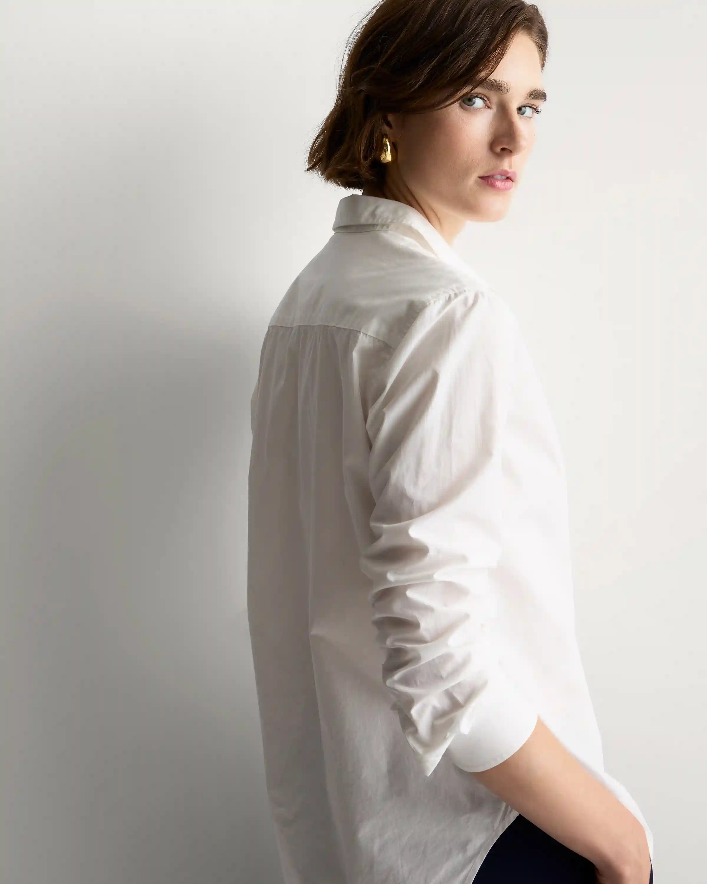 100% Organic Cotton Poplin Long Sleeve Shirt