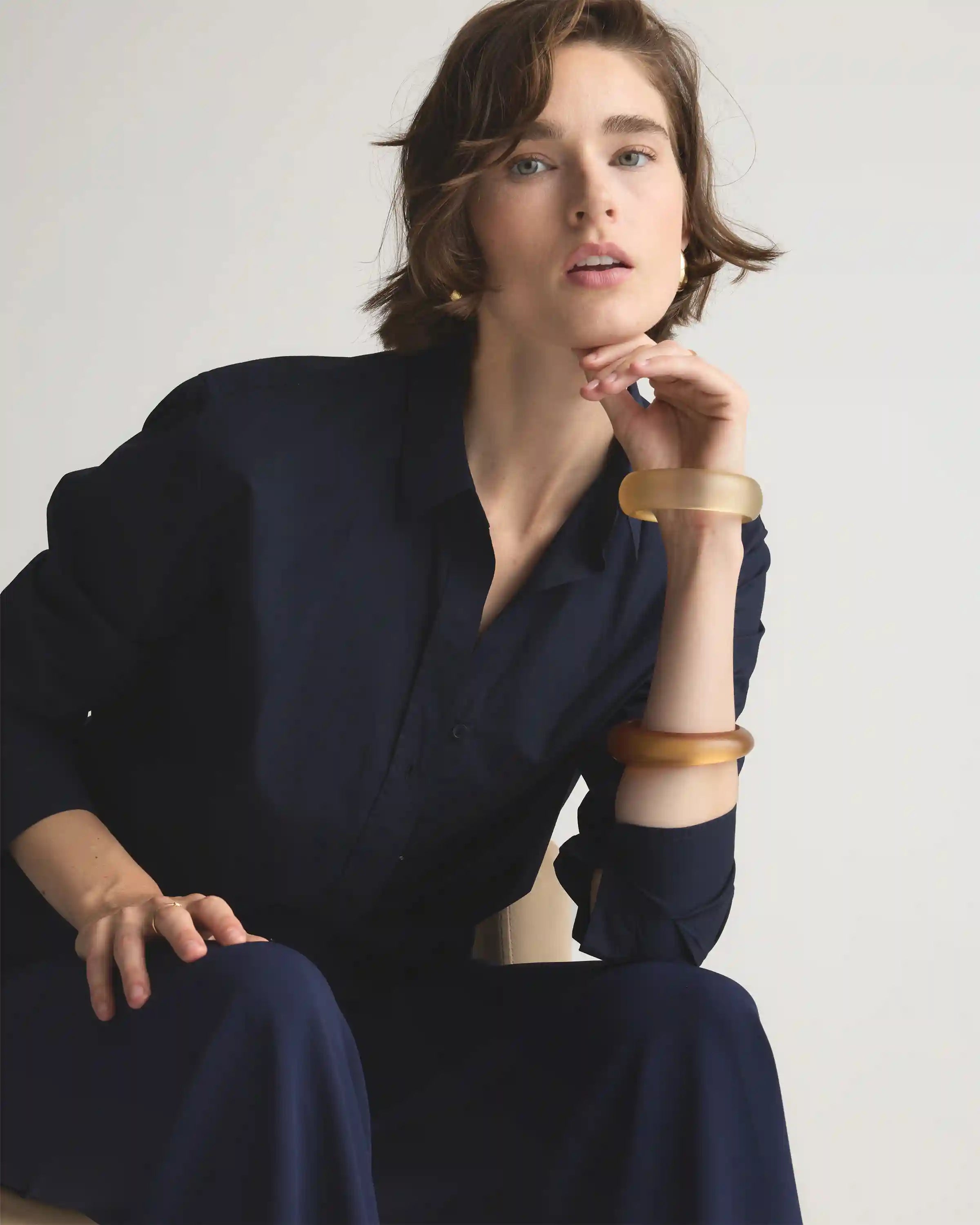 100% Organic Cotton Poplin Long Sleeve Shirt