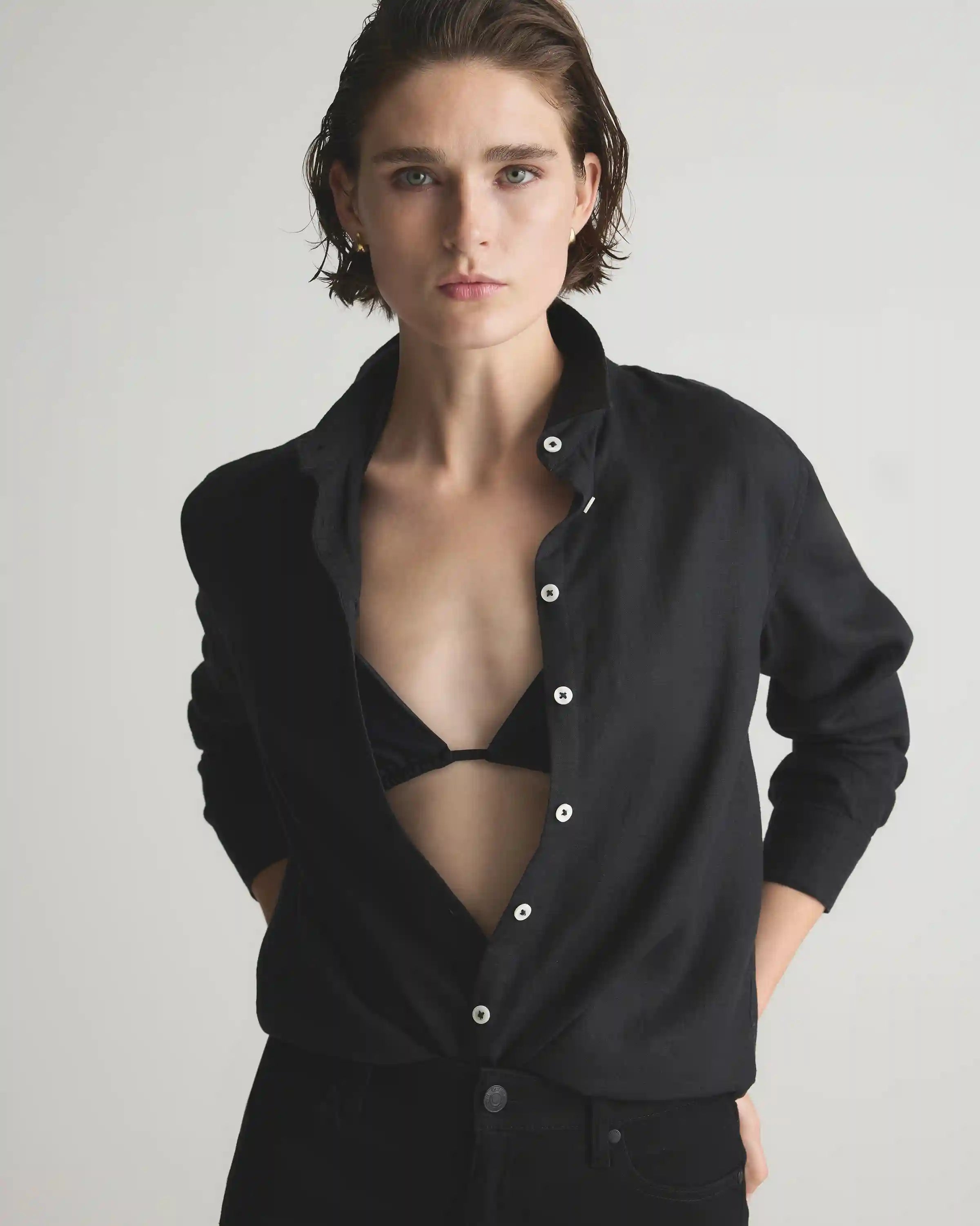 100% European Linen Long Sleeve Shirt