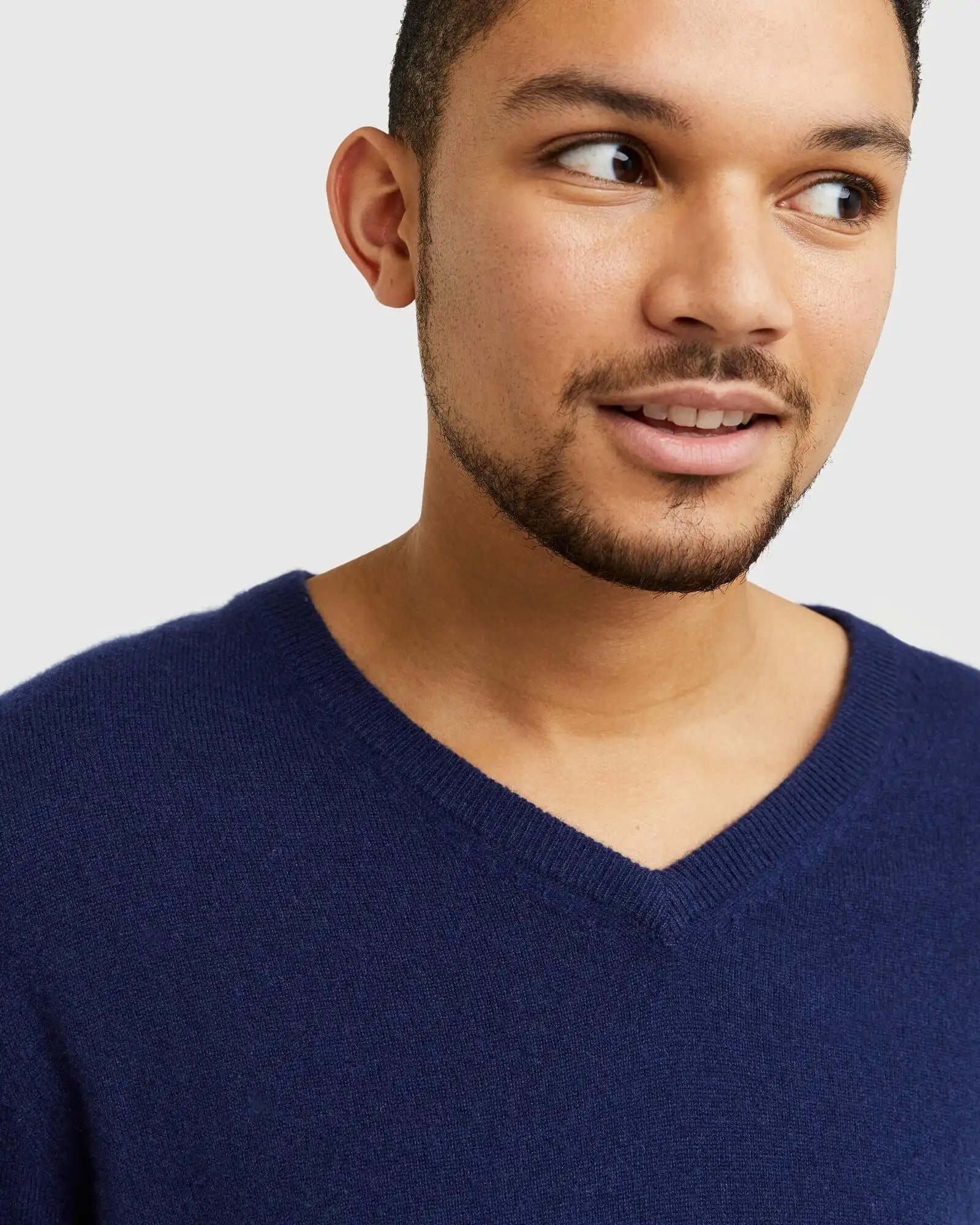 Mongolian Cashmere V-Neck Sweater