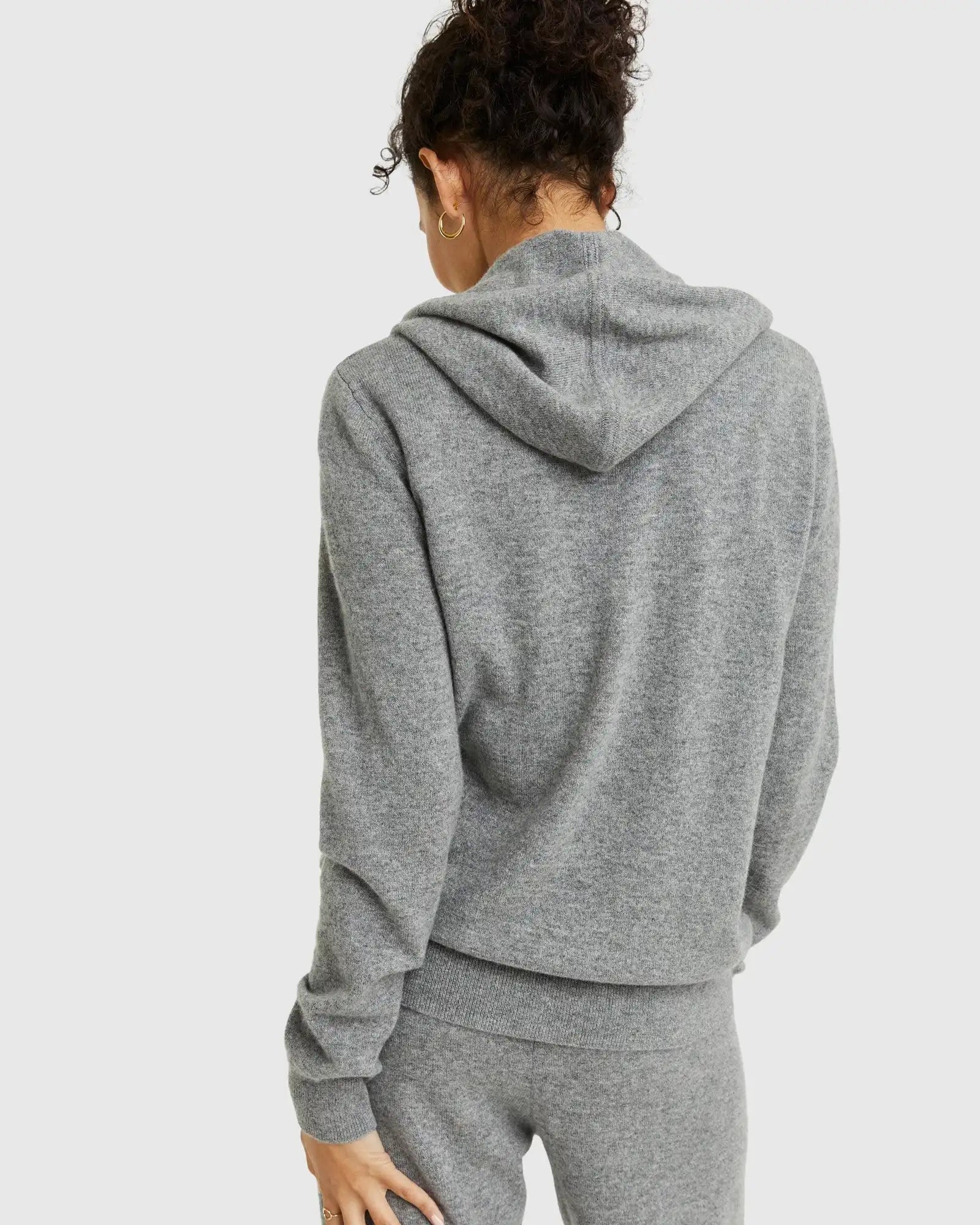 Mongolian Spring Cashmere Full-Zip Hoodie