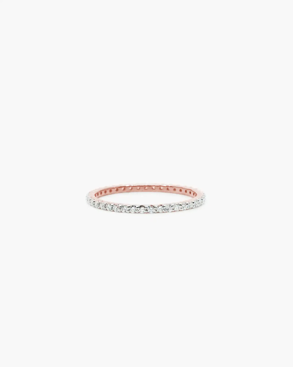 Diamond Shared Prong Eternity Band