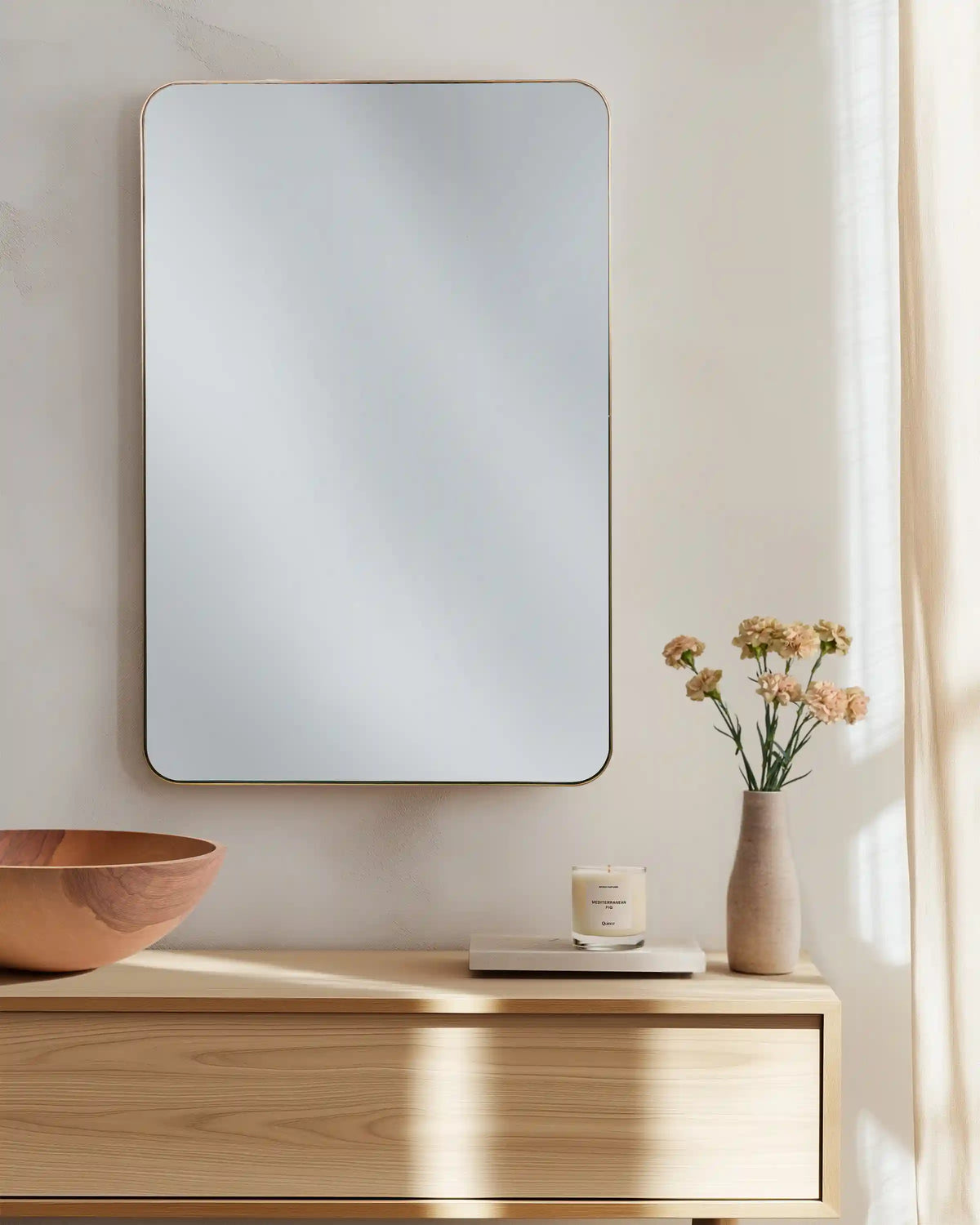 Rectangle Metal Framed Wall Mirror