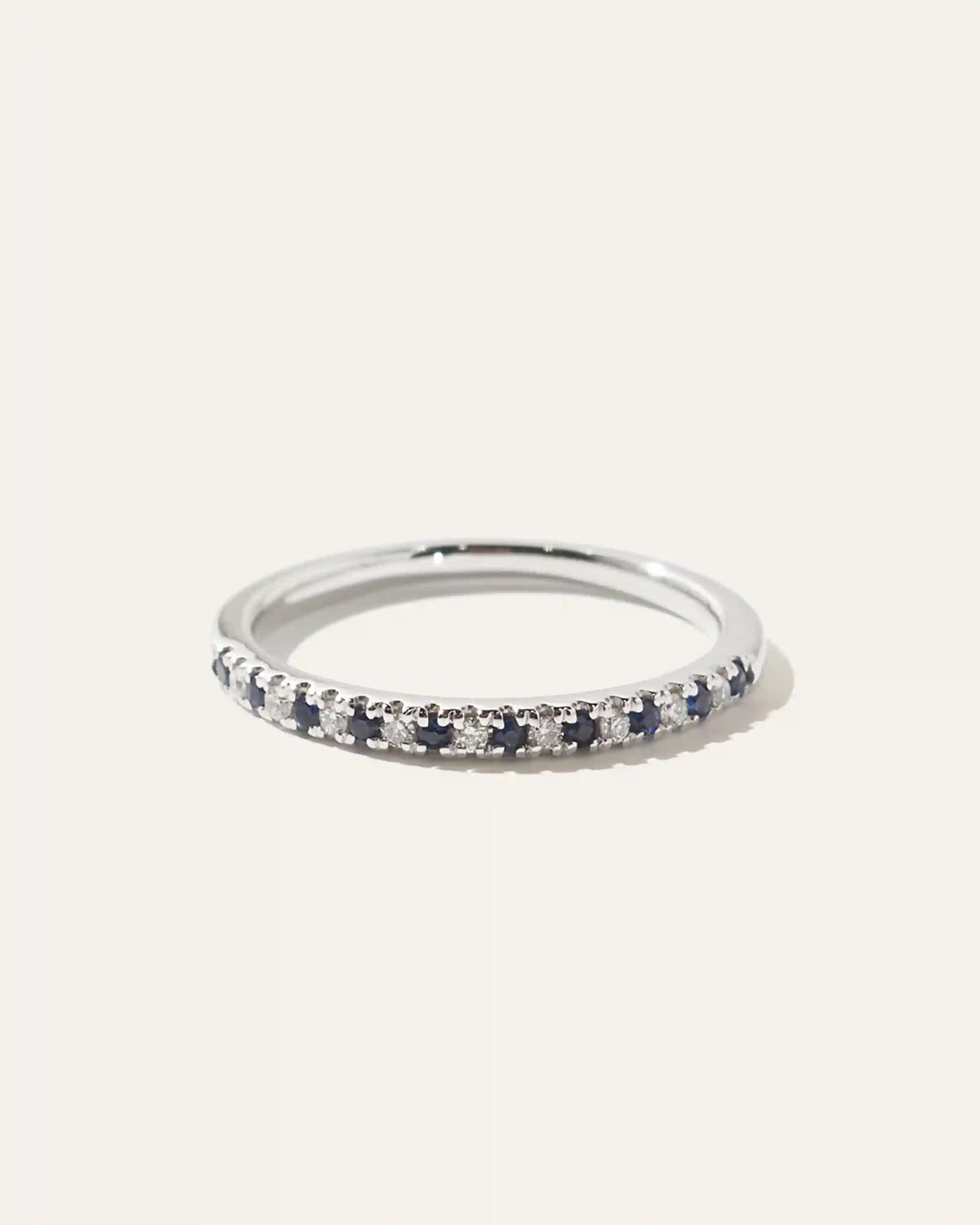 14K Gold Pave Diamond and Gemstone Band