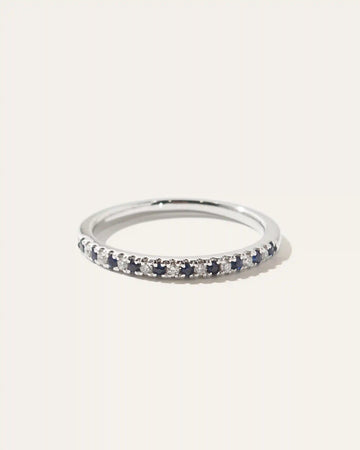 14K Gold Pave Diamond and Gemstone Band