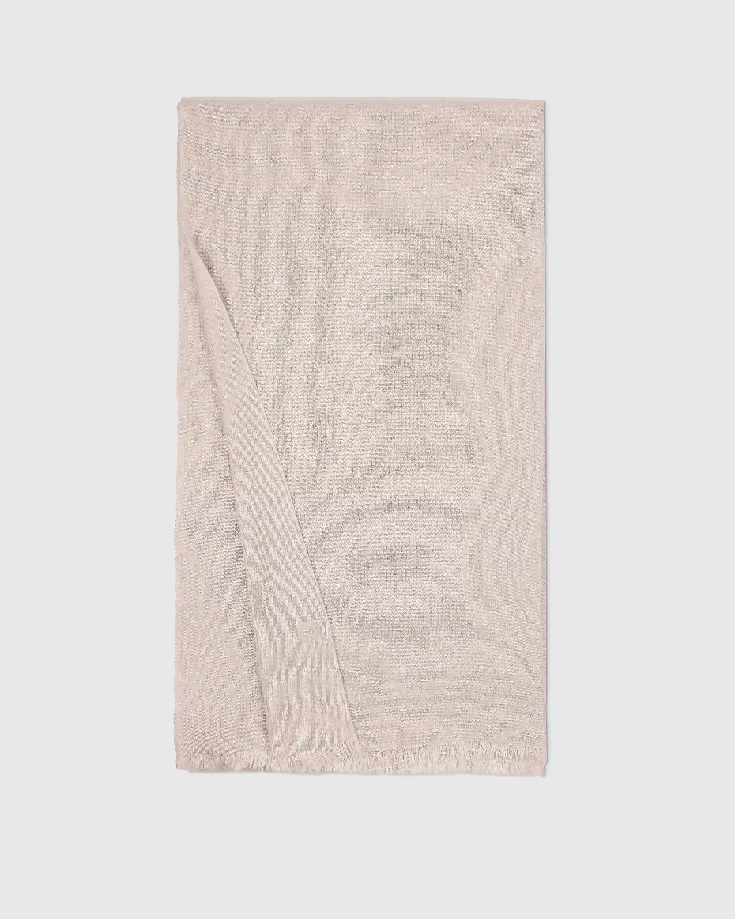 Featherweight Cashmere Silk Frayed Edge Scarf