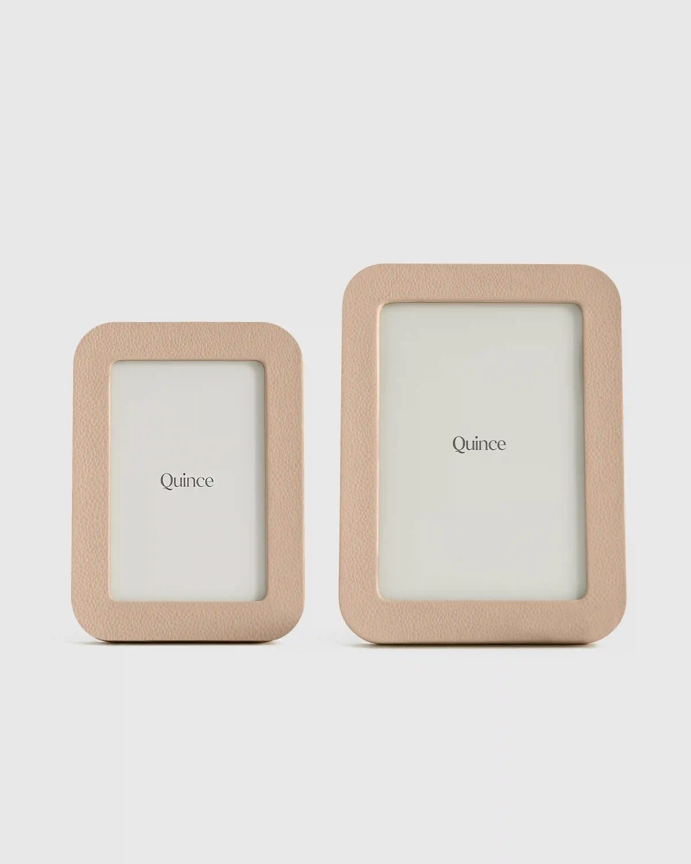 Shagreen Leather Picture Frames - (Set of 2)