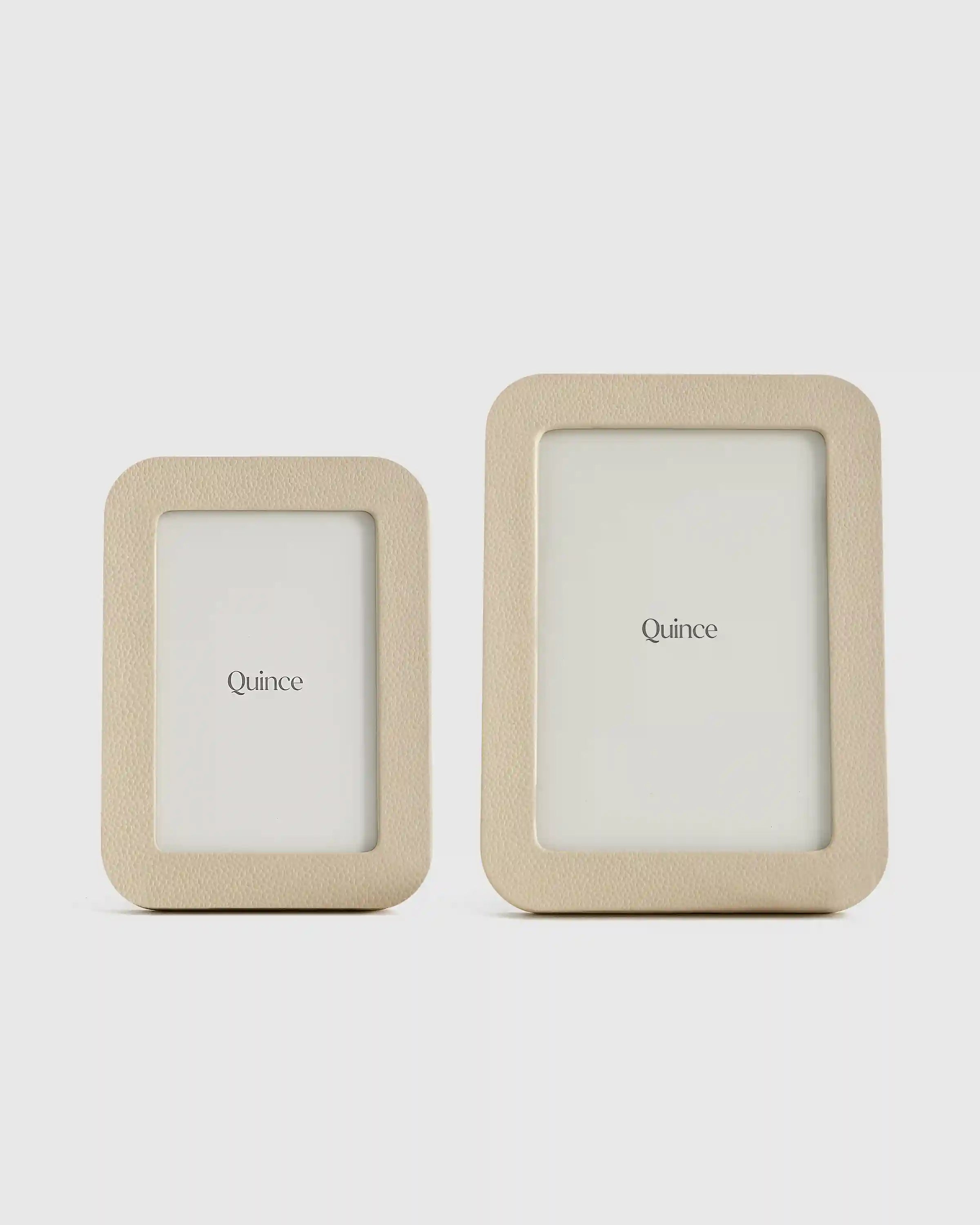 Shagreen Leather Picture Frames - (Set of 2)