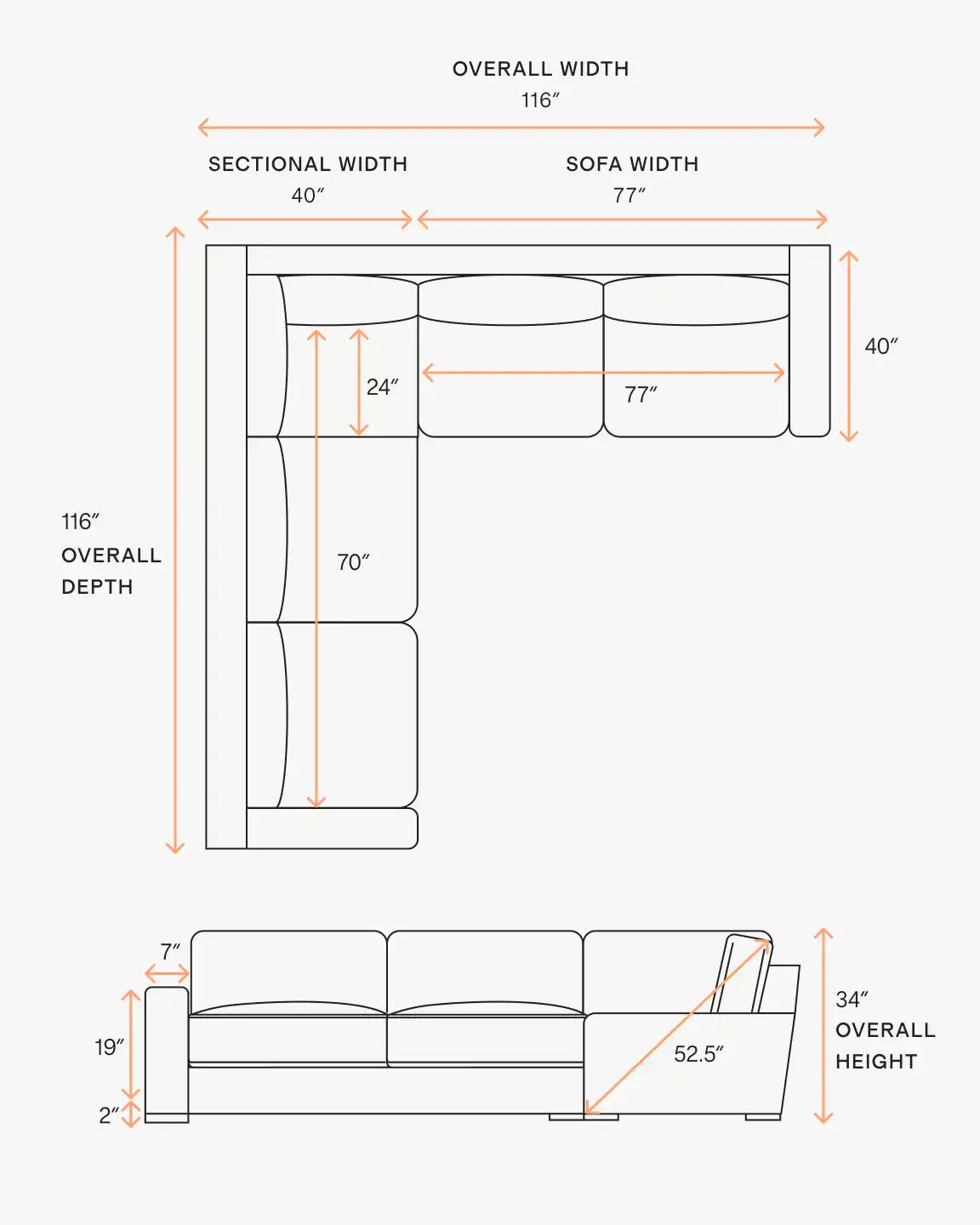 Stillman L Sectional in Performance Basketweave