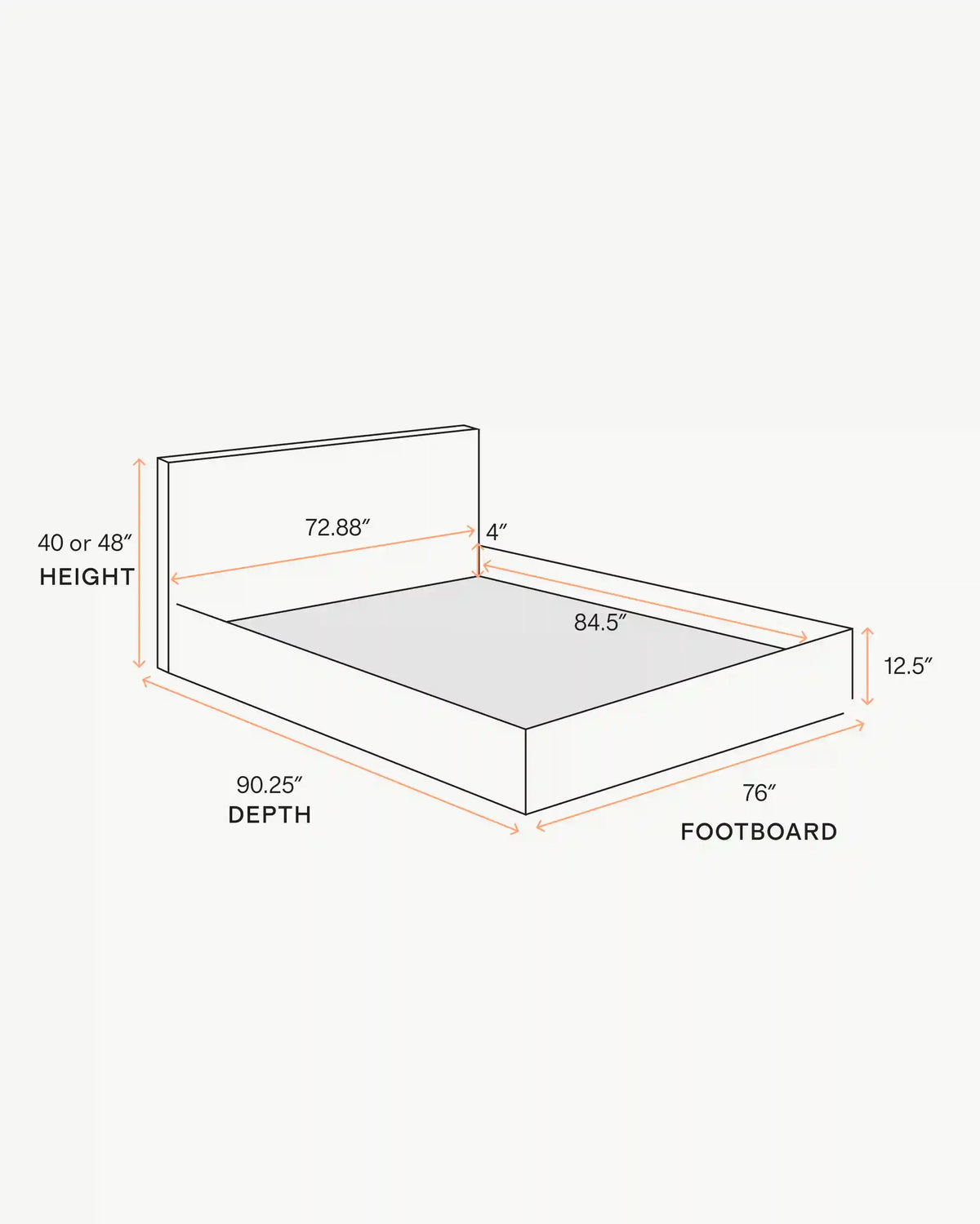 100% Linen Square Bed