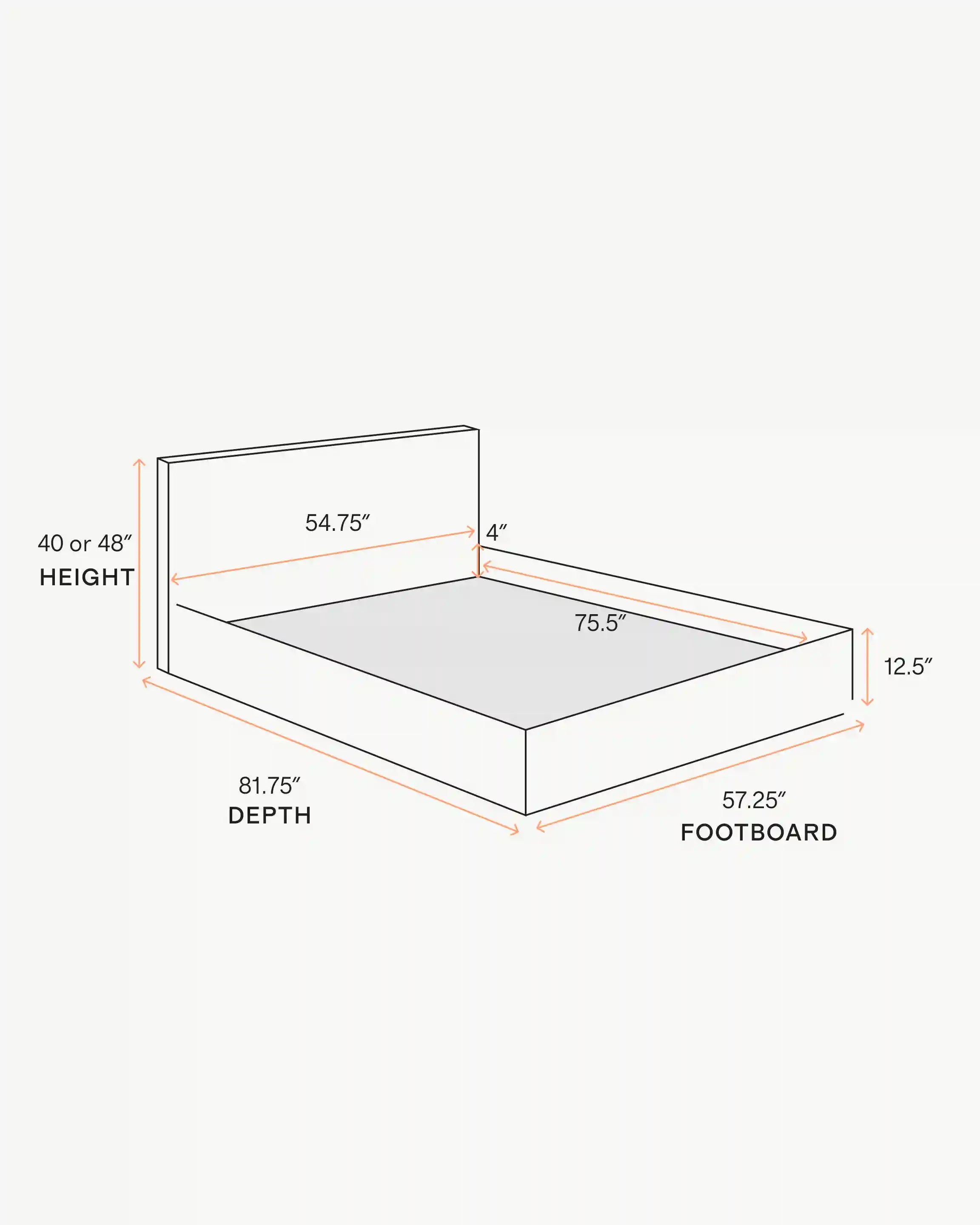 Slipcover Bed in 100% Linen