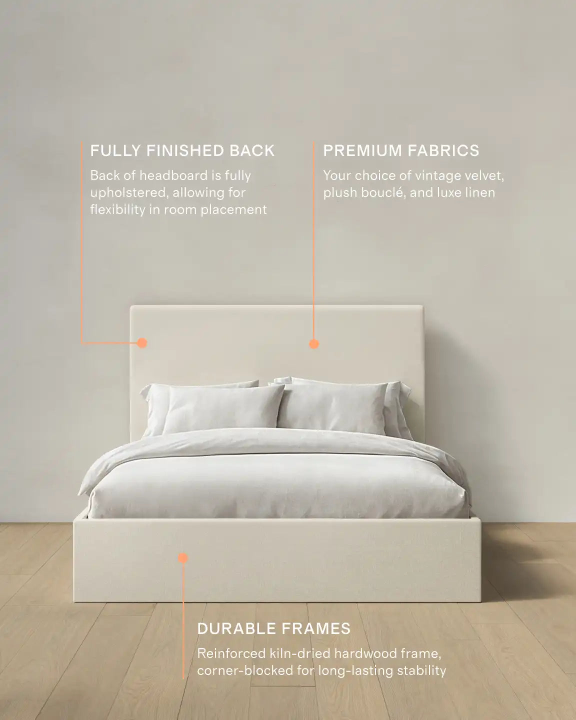 100% Linen Square Bed