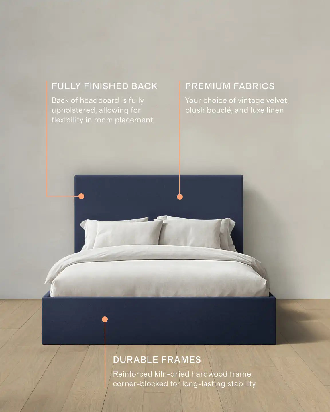 100% Linen Square Bed