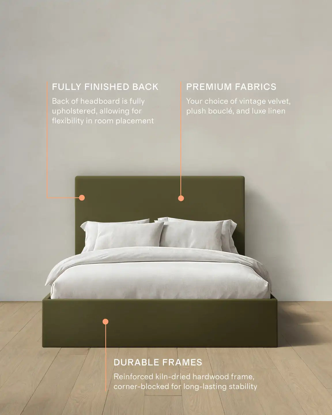 100% Linen Square Bed