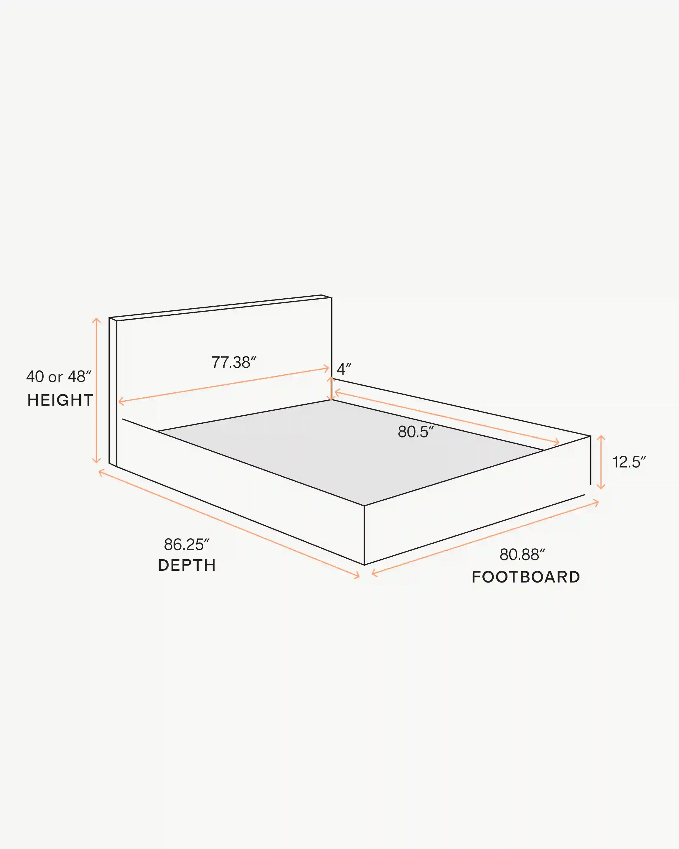 Slipcover Bed in 100% Linen