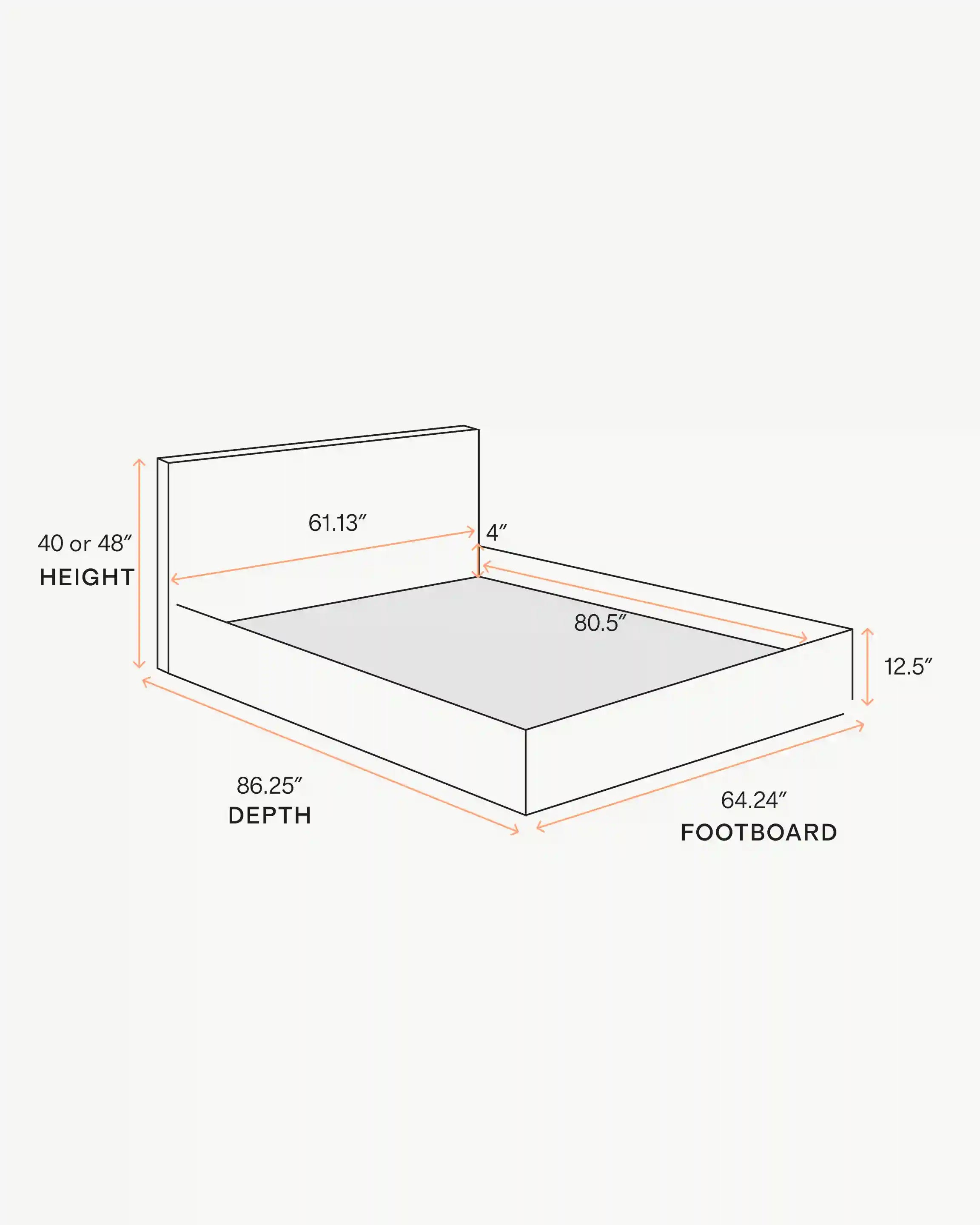 Slipcover Bed in 100% Linen