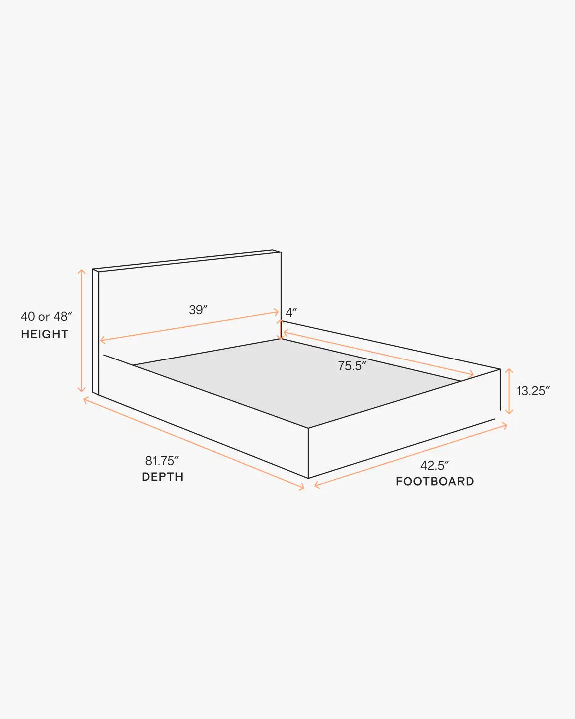 100% Linen Square Bed