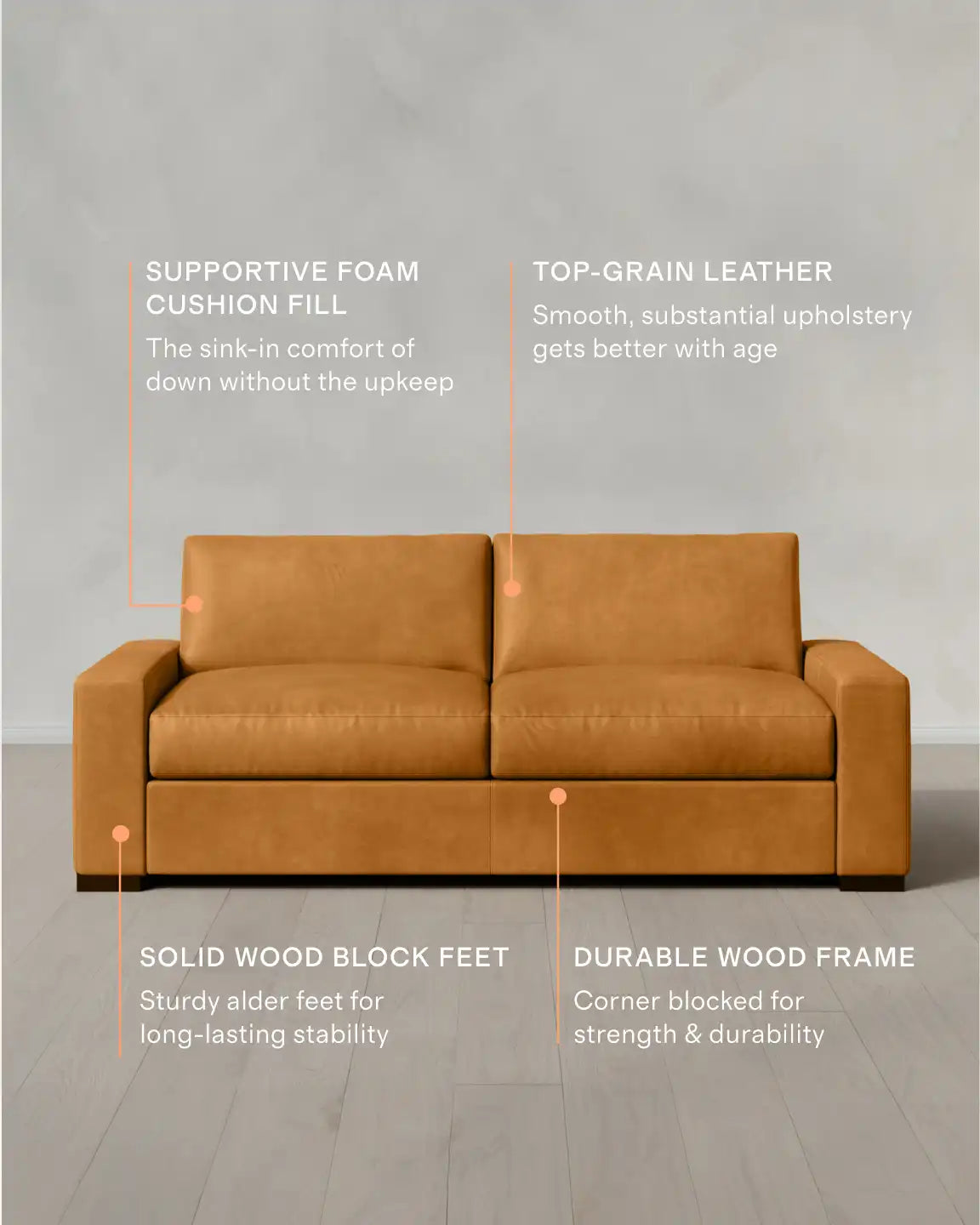 Stillman Sofa in Leather