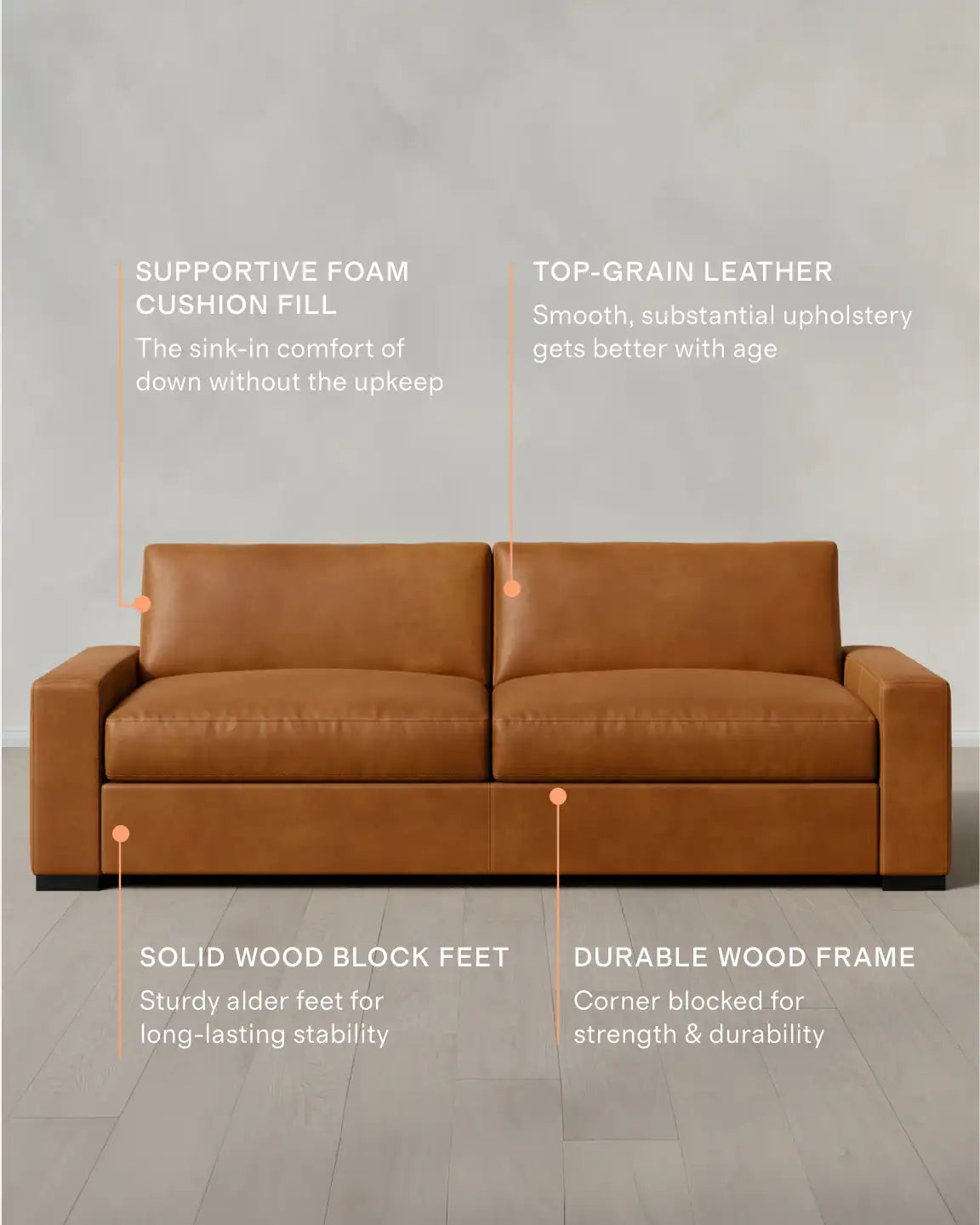 Stillman Sofa in Leather