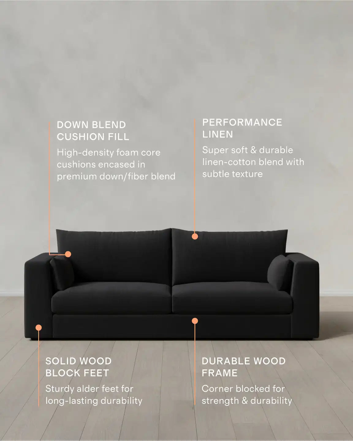 Oasis Sofa in Performance Linen