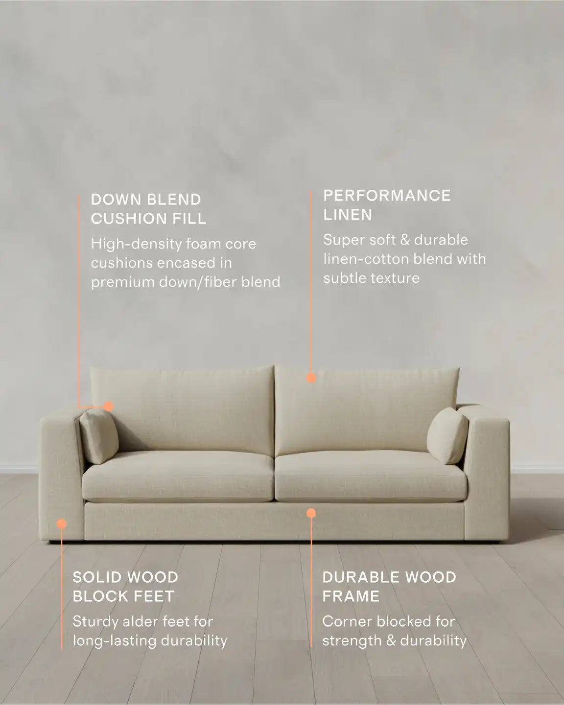 Oasis Sofa in Performance Linen