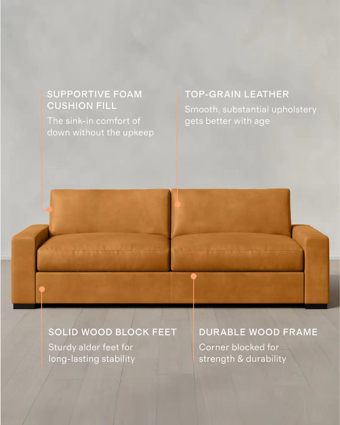 Stillman Sofa in Leather