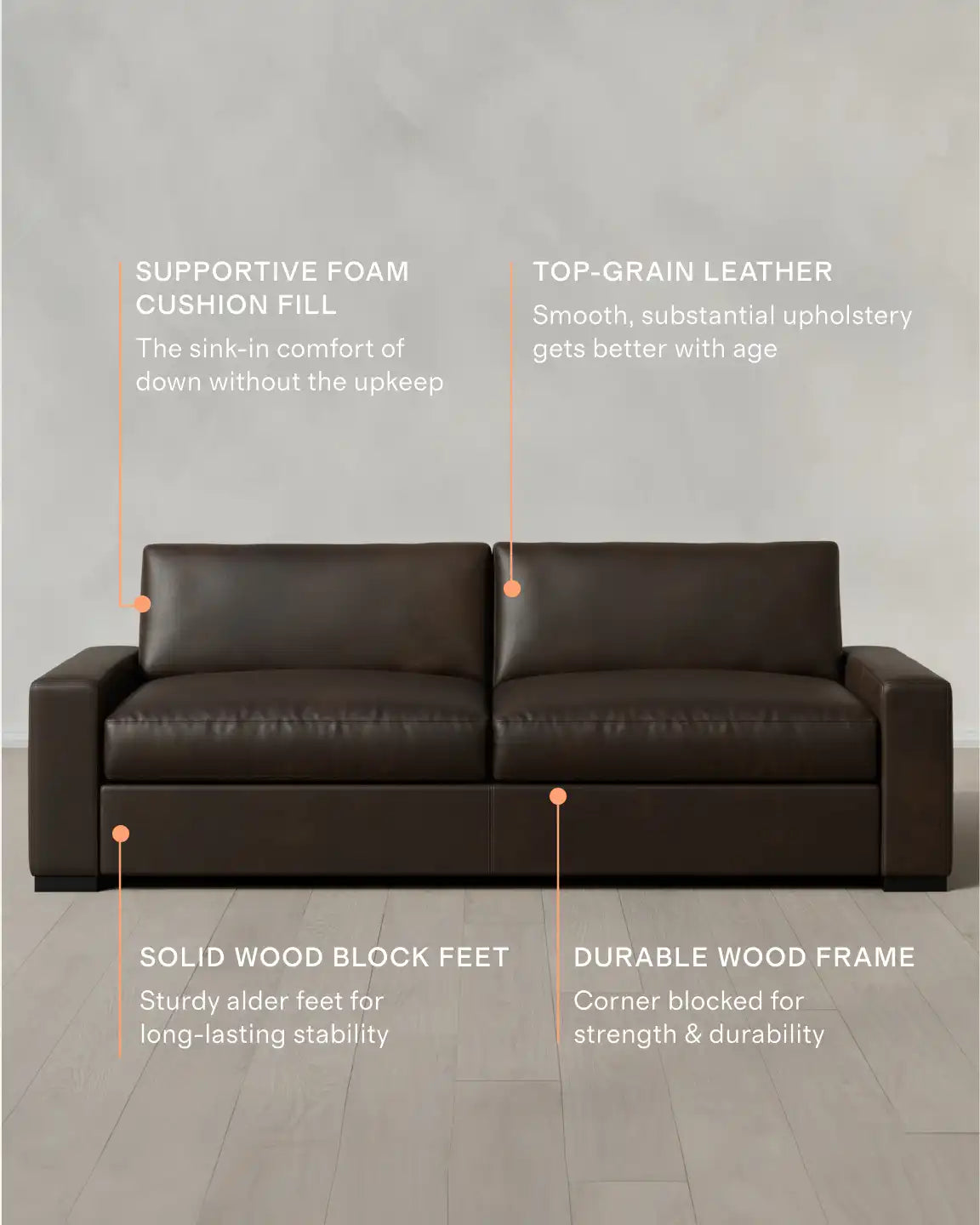 Stillman Sofa in Leather