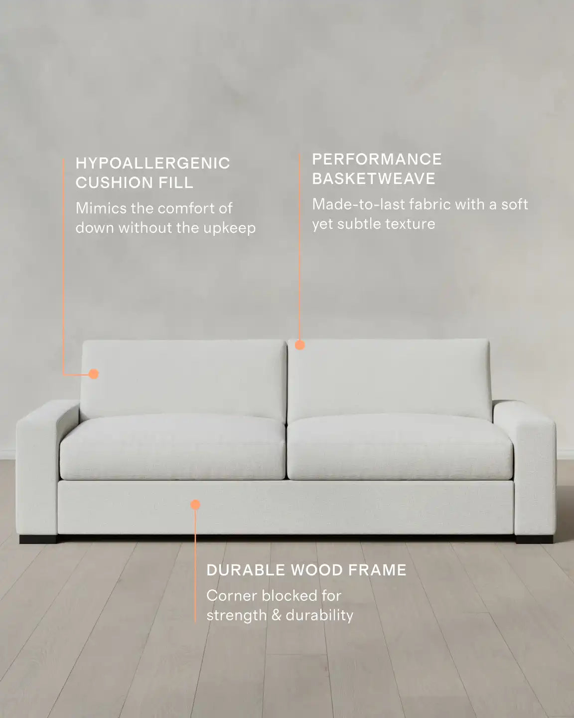 Brennan Sofa in Performance Basketweave