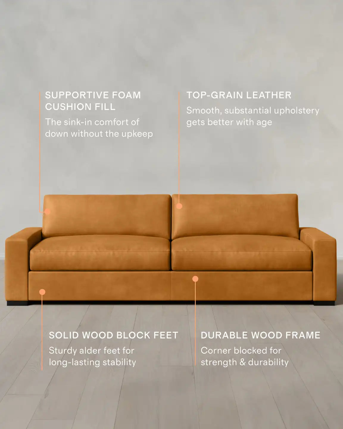 Stillman Sofa in Leather
