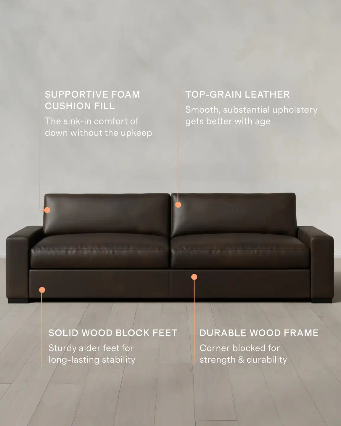 Stillman Sofa in Leather