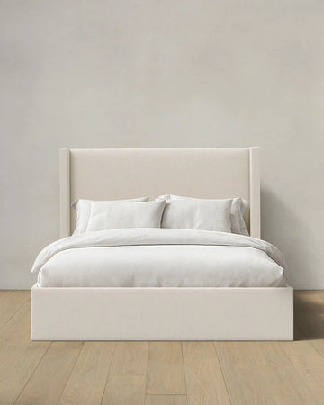 Wingback Bed in Performance Linen Blend
