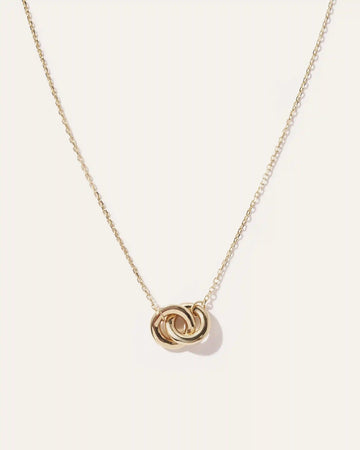 14K Gold Interlock Necklace