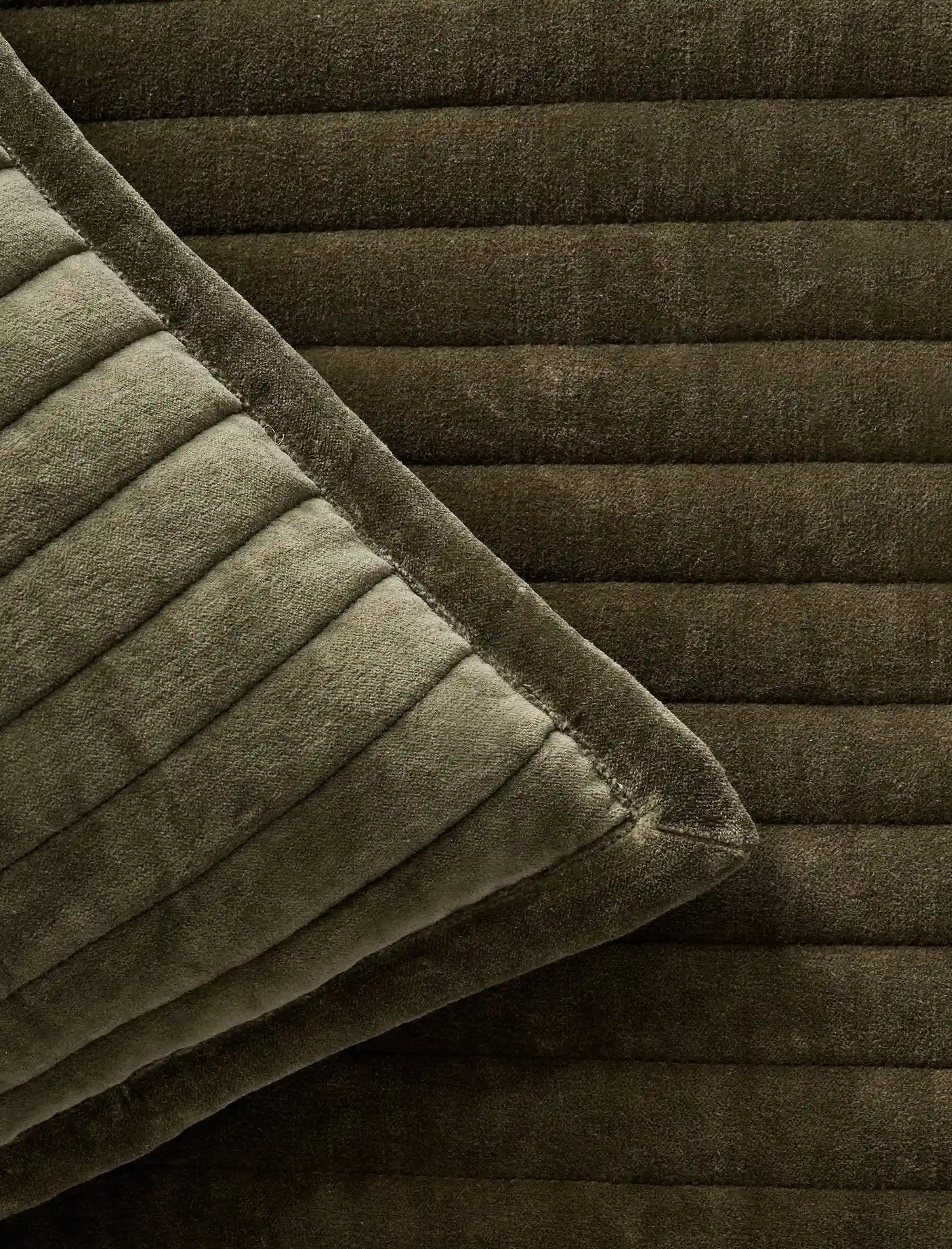 Cotton Velvet Wide Channel Quilted Sham Set