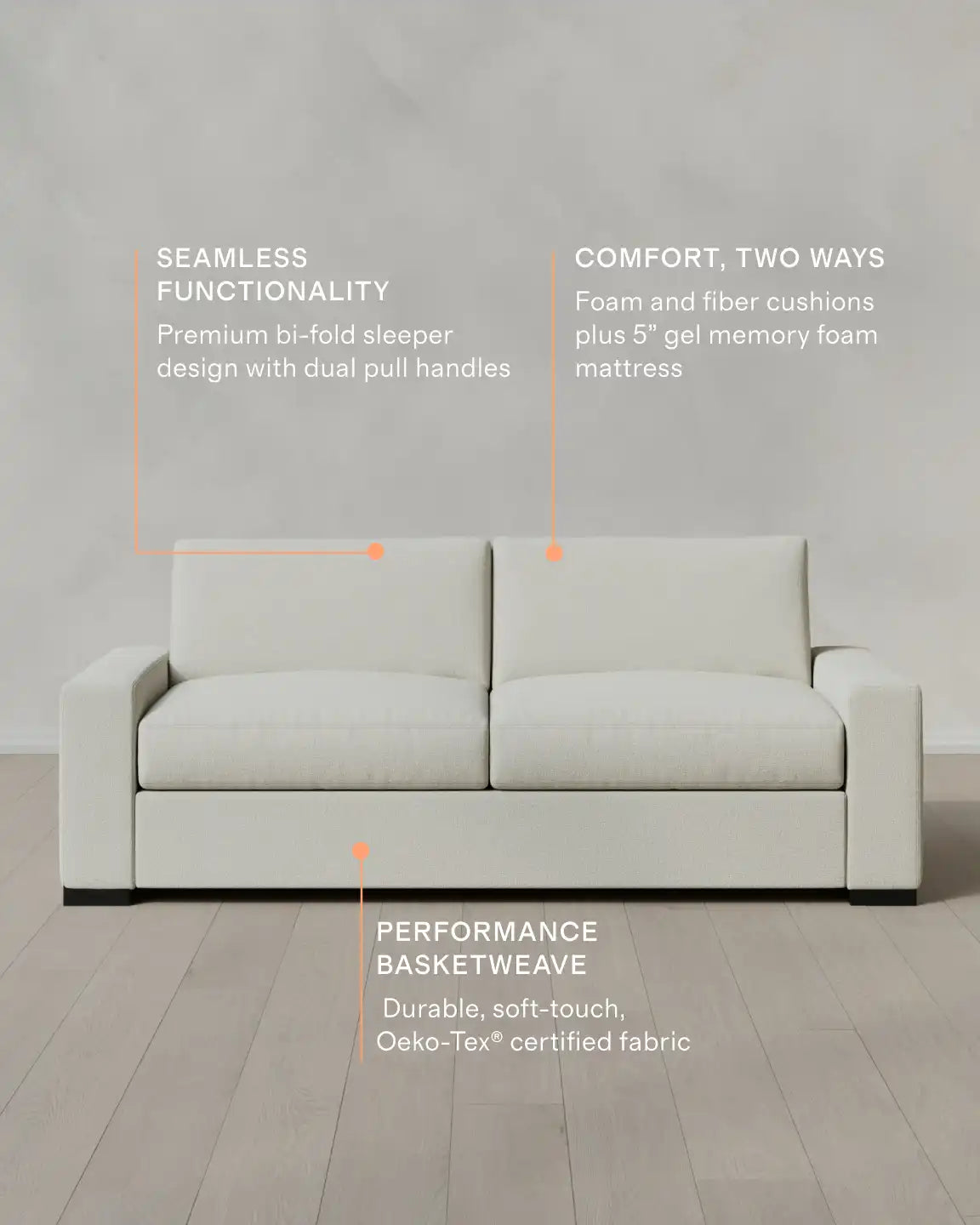 Stillman Sleeper Sofa in Performance Basketweave