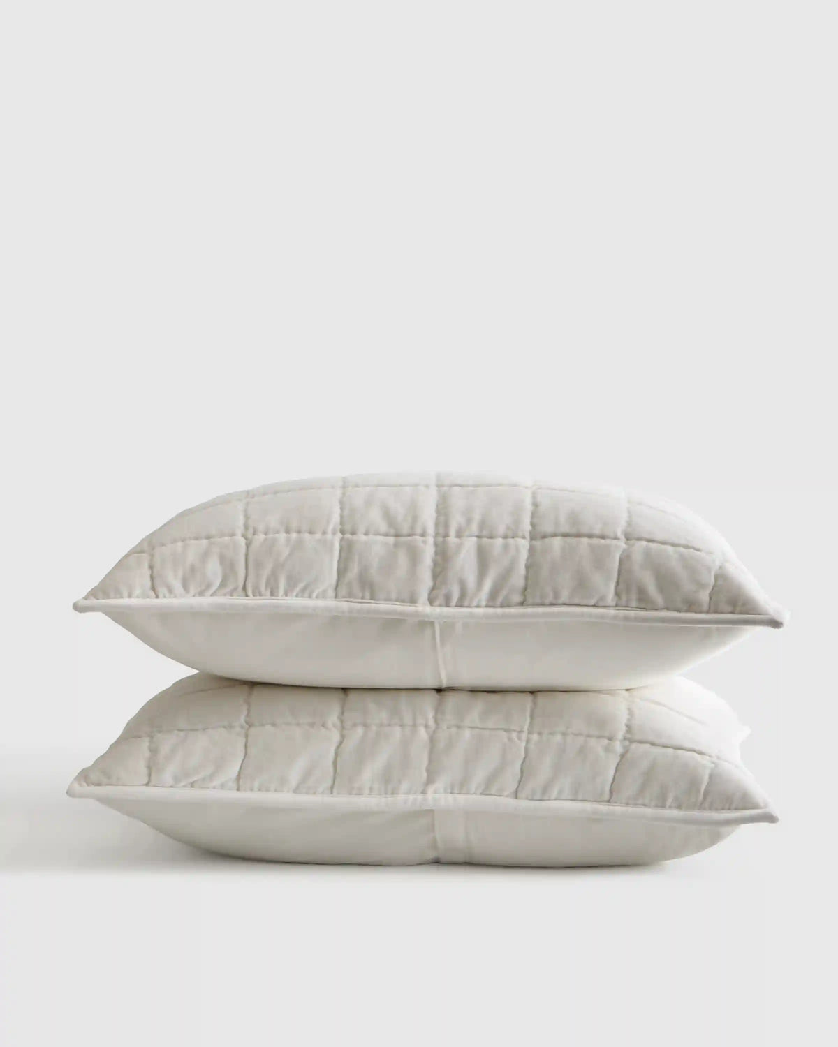 Cotton Velvet Box Quilted Sham Set