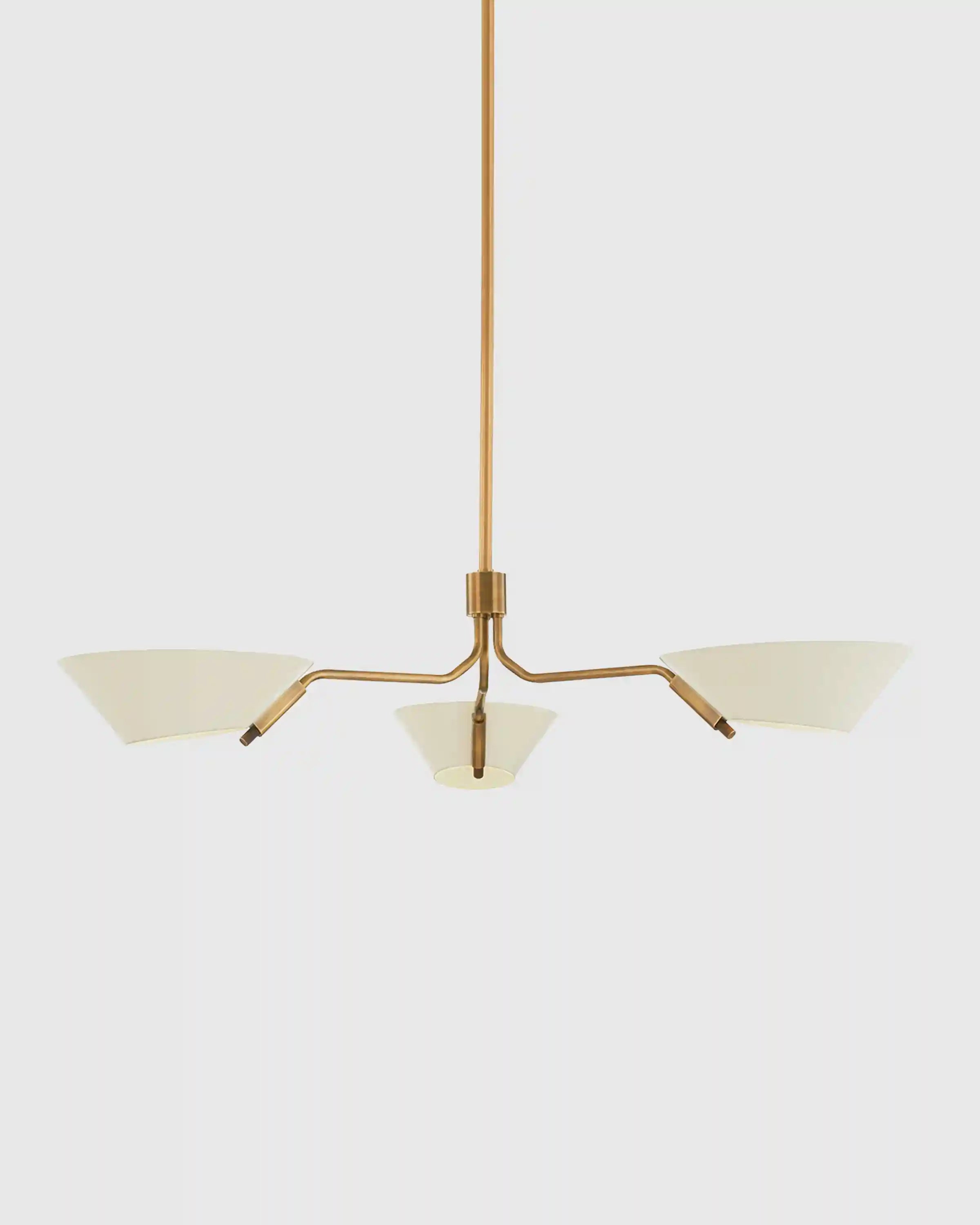 Mid-Century Armed Iron Chandelier
