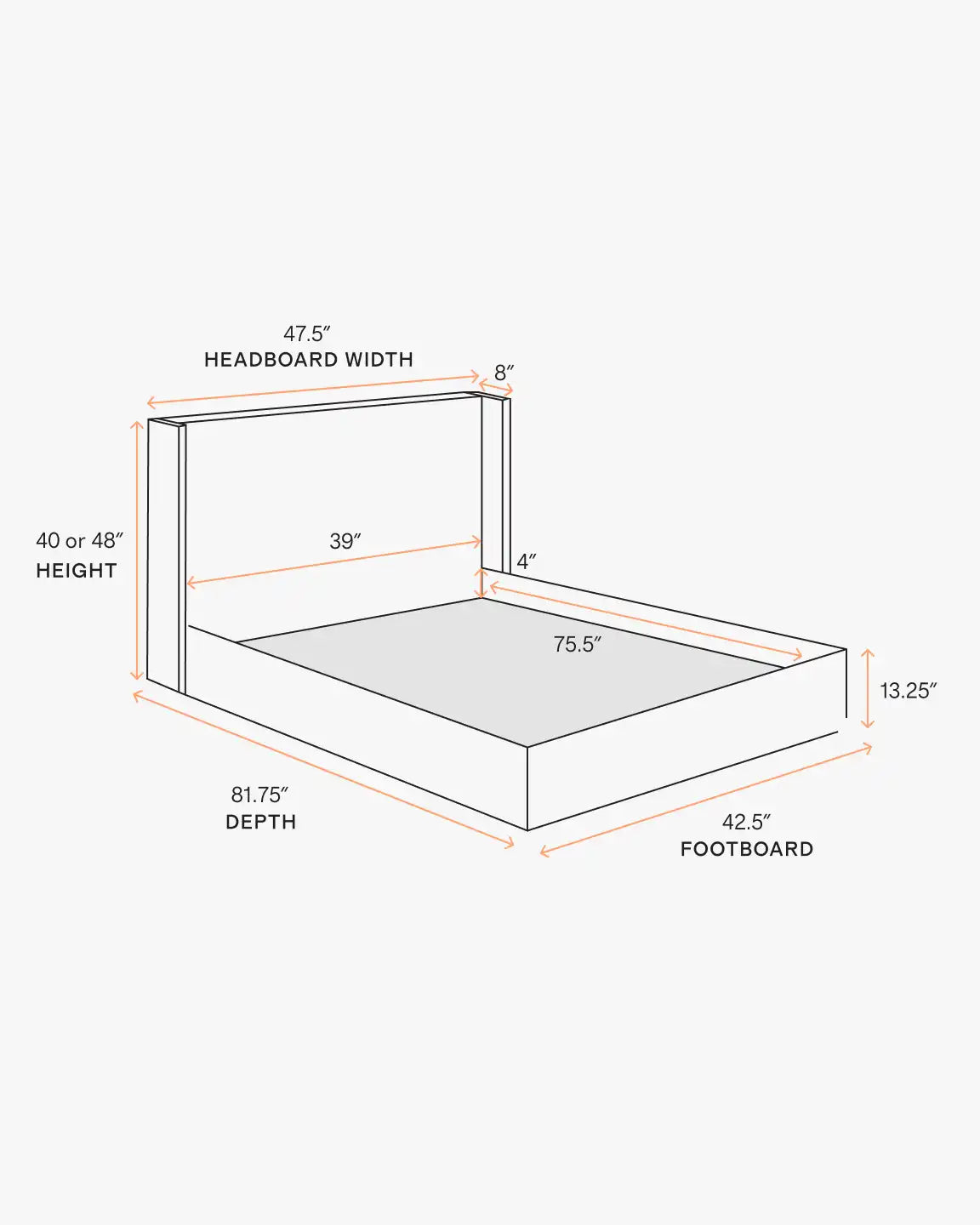 Plush Boucle Wingback Bed
